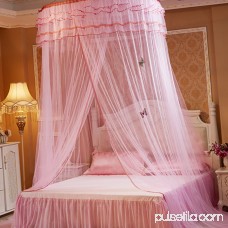 Dome Bed Net Mosquito Netting Luxury Breathable Quick Easy Installation Hanging Round Bed Canopy Princess Mosquito Net Romantic Lace Decorative Net for Kids Girls Bedroom Home Outdoor